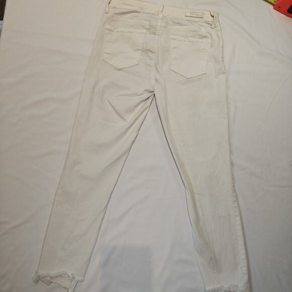 Articles of Society Jeans Women Size 27 White Distressed Mid Rise Frayed Hem - Picture 13 of 16